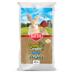 Kaytee Timothy Complete Rabbit Food bag front for easy feeding and storage