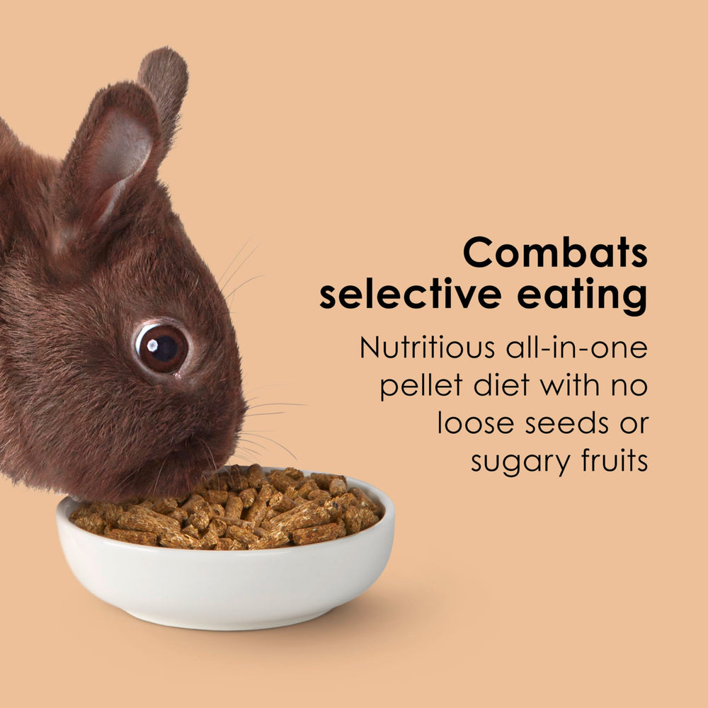 Kaytee Timothy Complete Rabbit Food nutrition label notes prebiotic and probiotic support