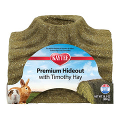Kaytee Timothy Treat Hideout large front view; edible chew and hideout for small pets