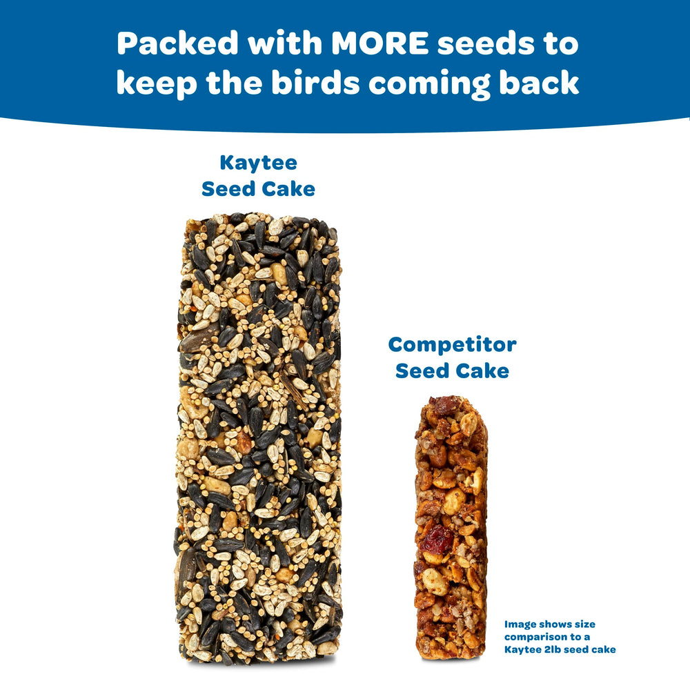 Kaytee Wild Bird Gourmet Seed Cake woodpeckers drawn by diverse seeds.