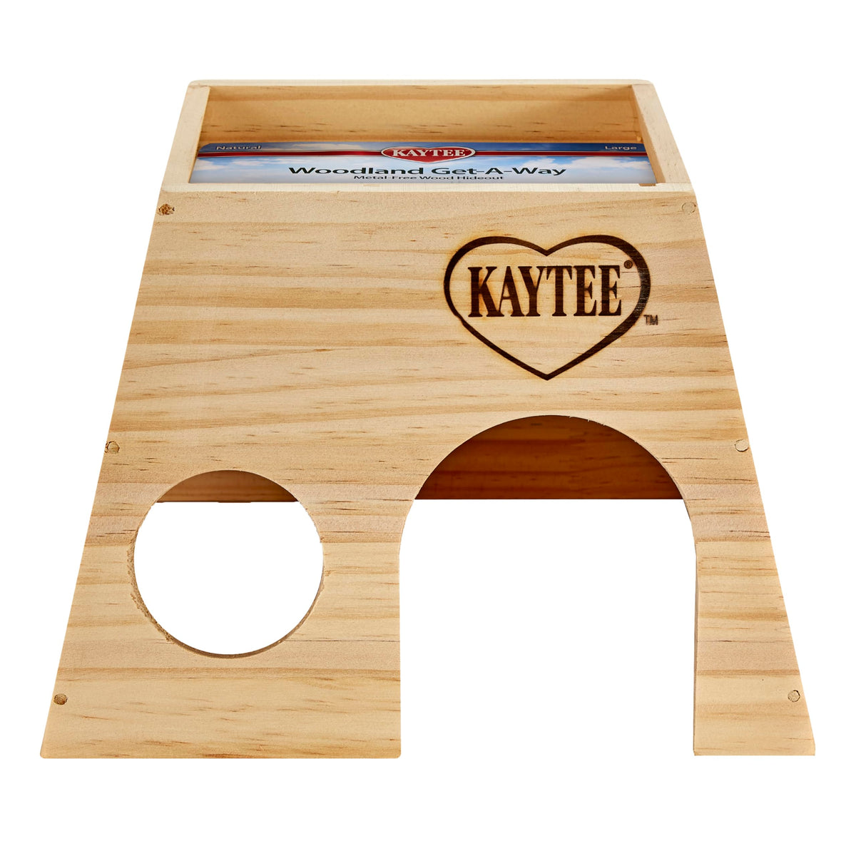 Kaytee Woodland Get-A-Way Large hideout in natural pine for secure nesting