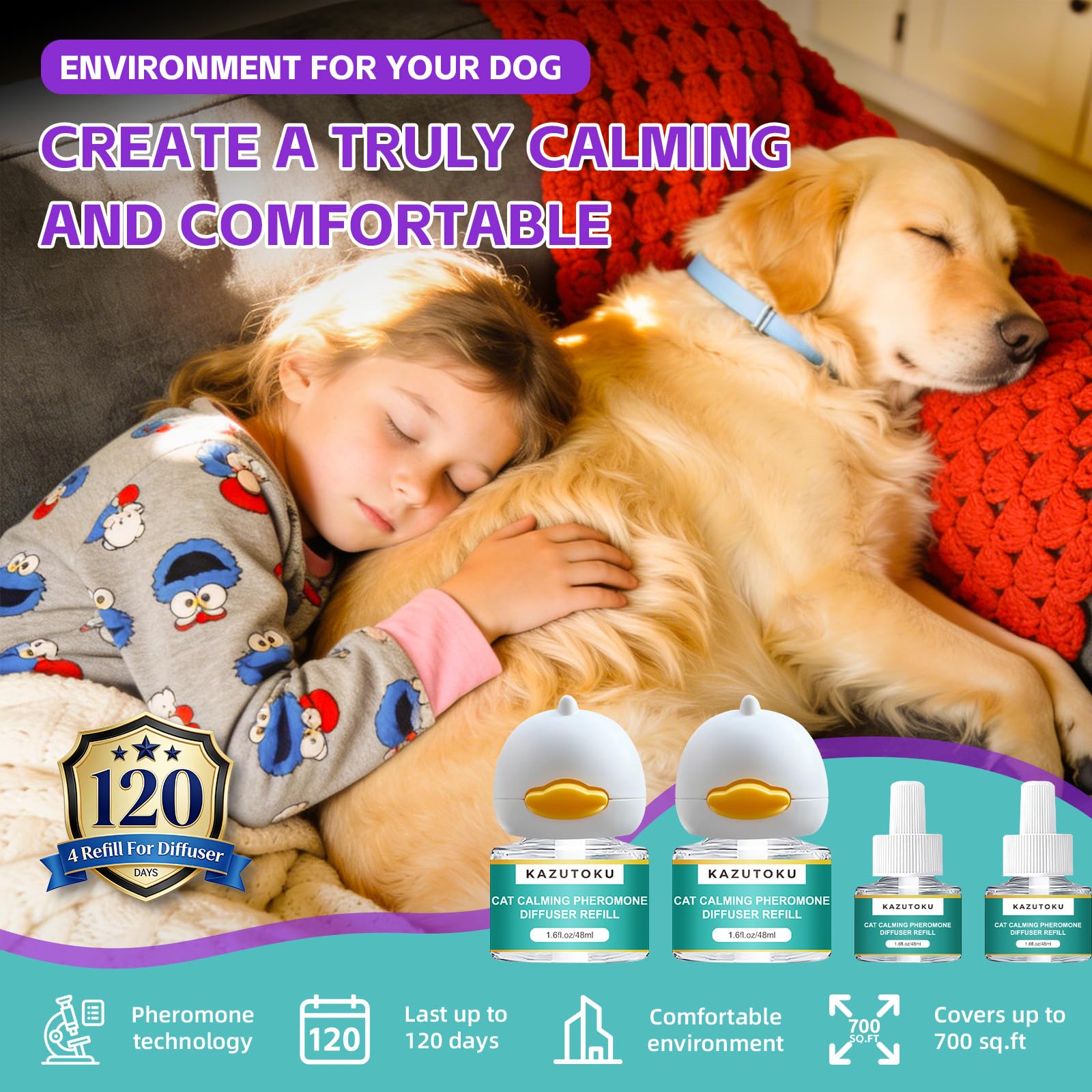 Kazutoku 6-in-1 kit with two diffusers for continuous comfort