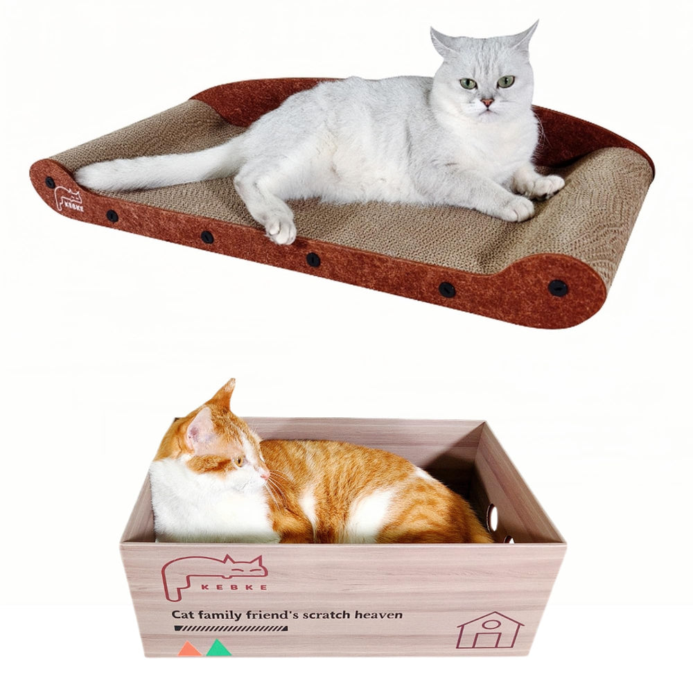 KEBKE Cat Scratcher Bed 30inch Couch offers a roomy lounge for large cats