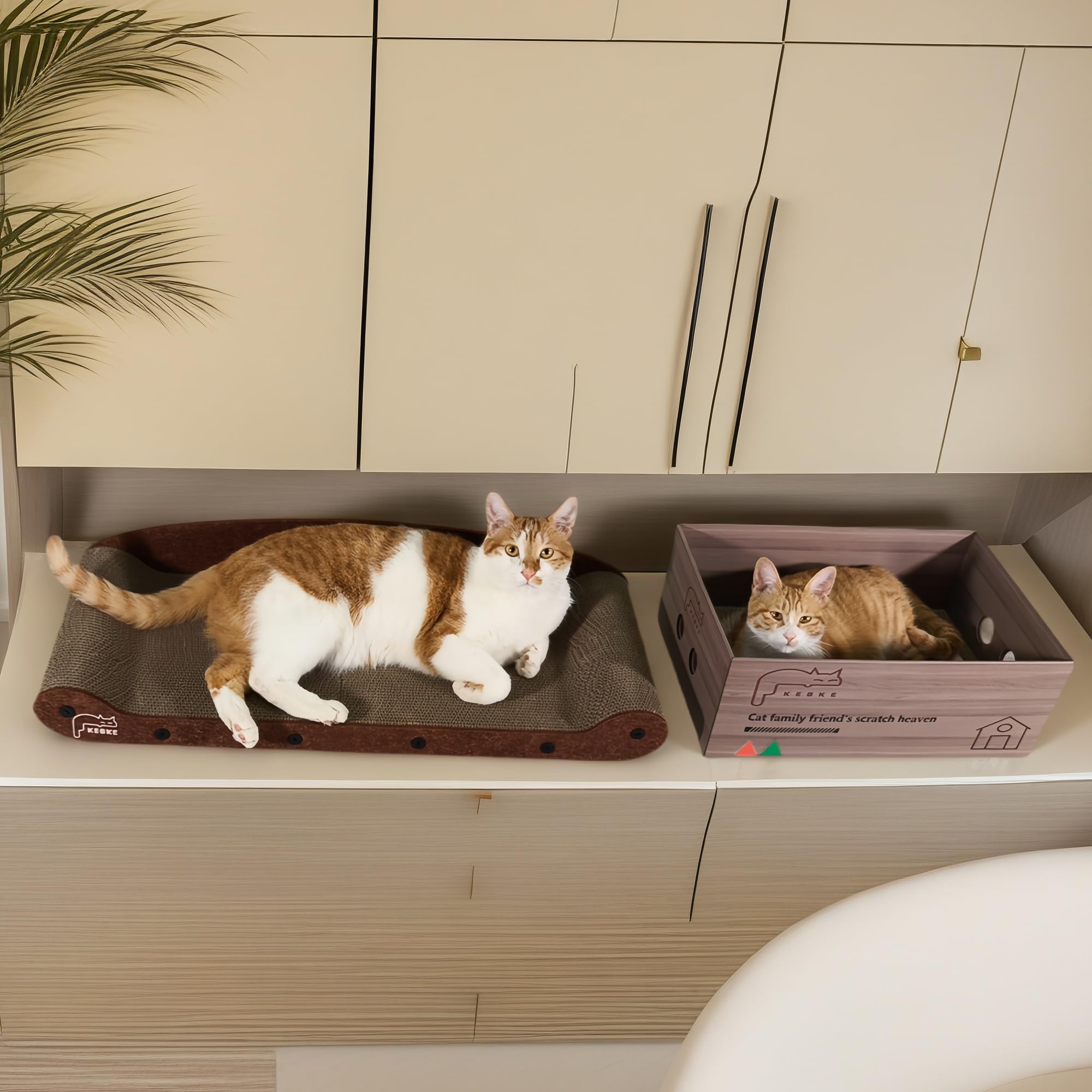 KEBKE Durable Cat Scratcher Fabric features thick felt and sturdy construction