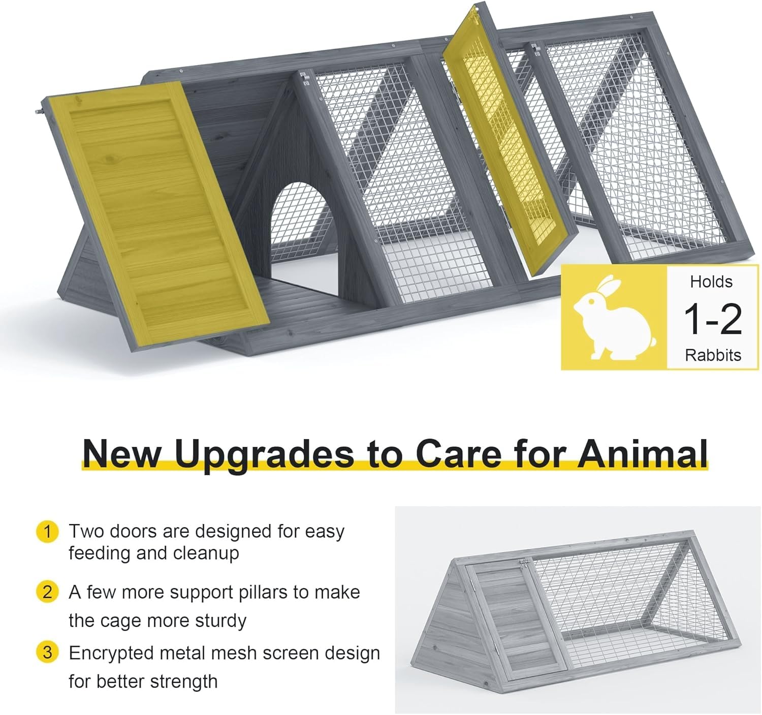 Kecreque easy-clean design with latch helps tidy the outdoor space
