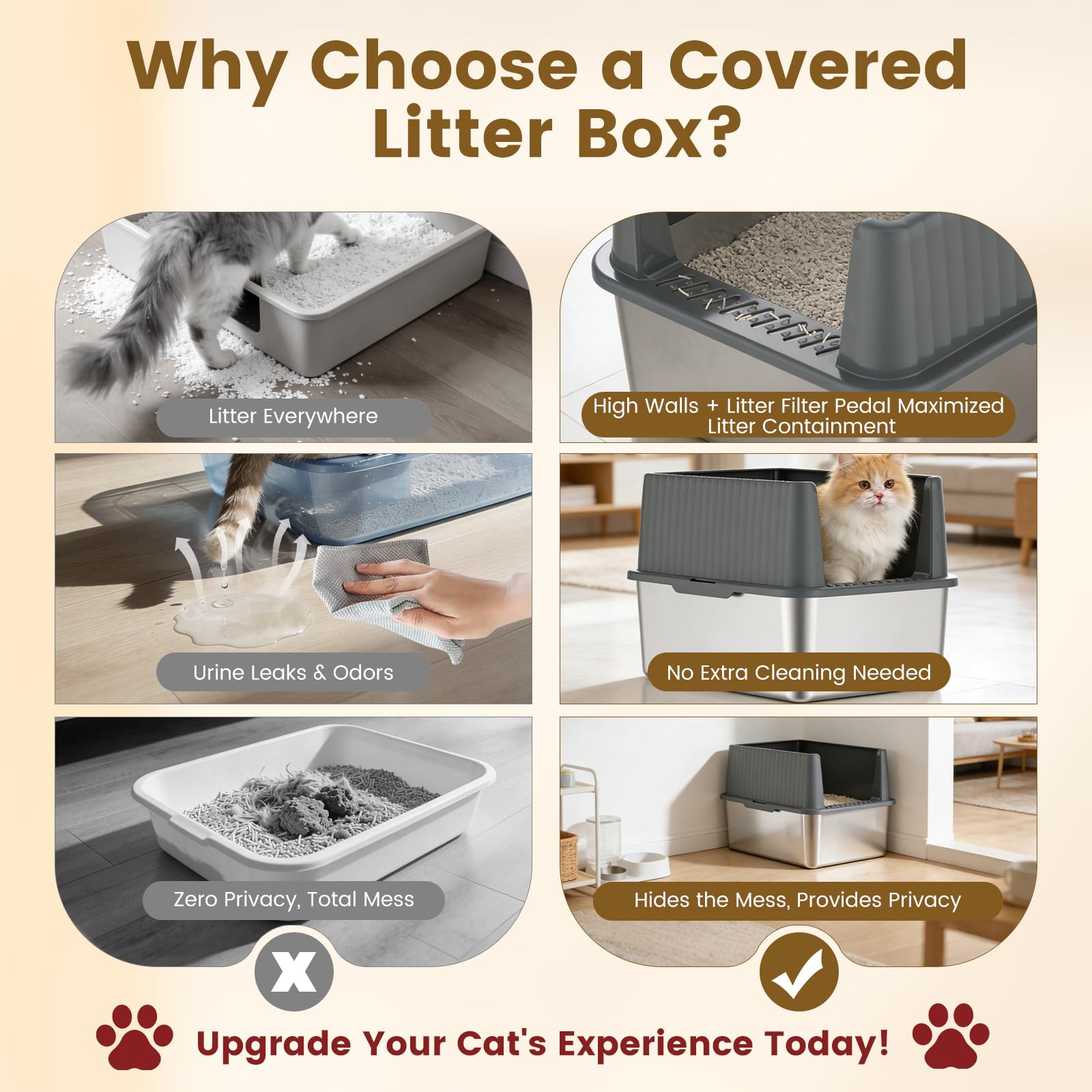 Open-top design keeps cat comfortable and visible inside the box