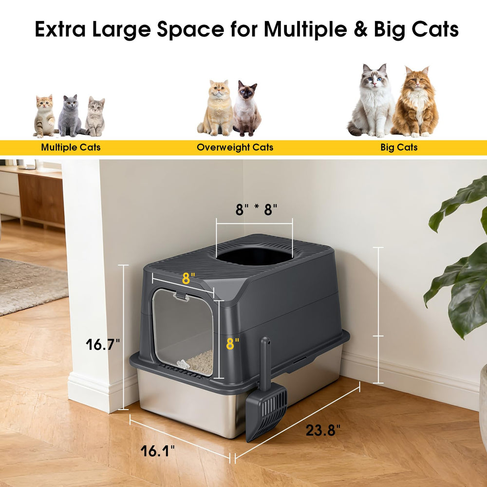 Keeyova open top exit for easy cat exit and quick access.