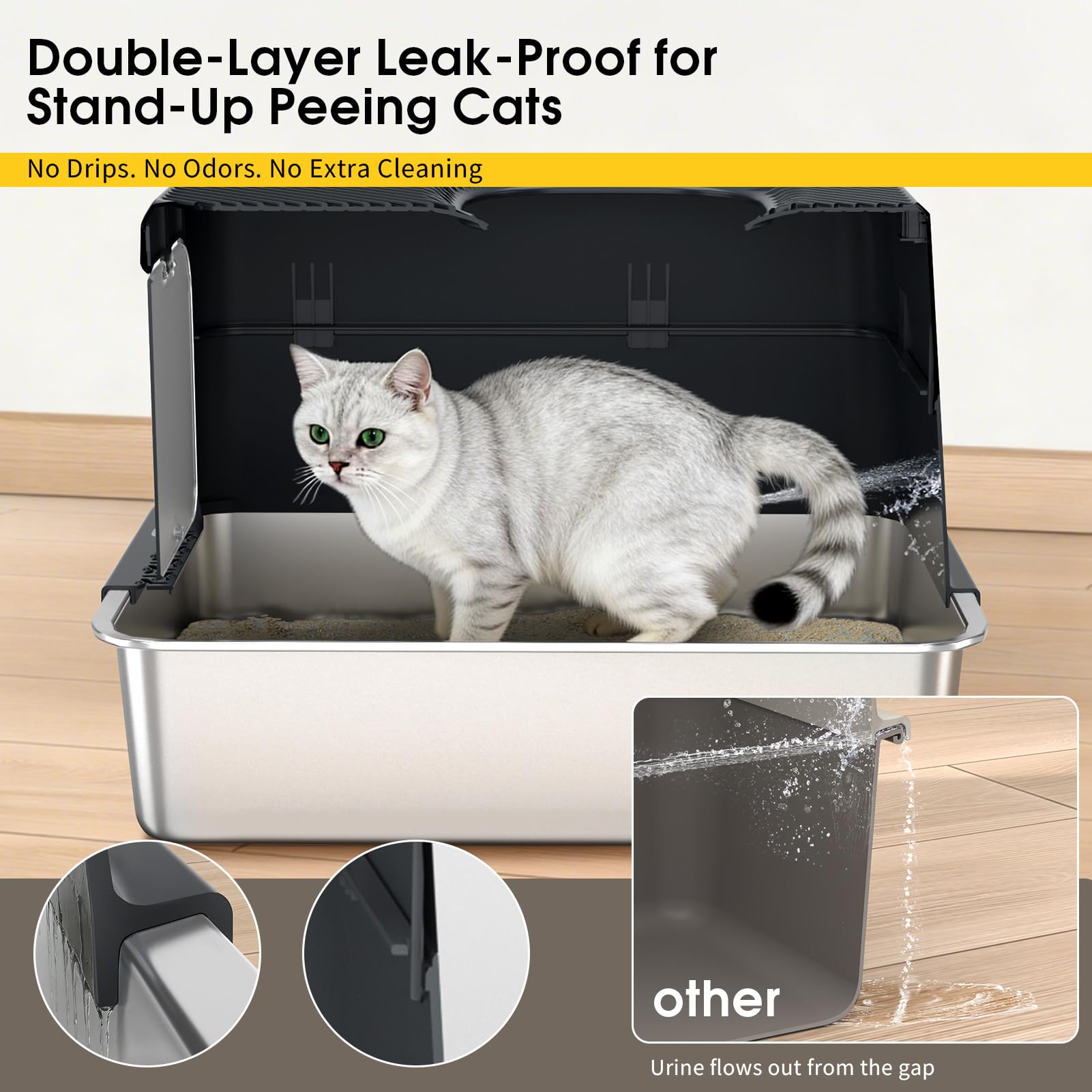 Keeyova privacy door provides enclosed space for shy cats.