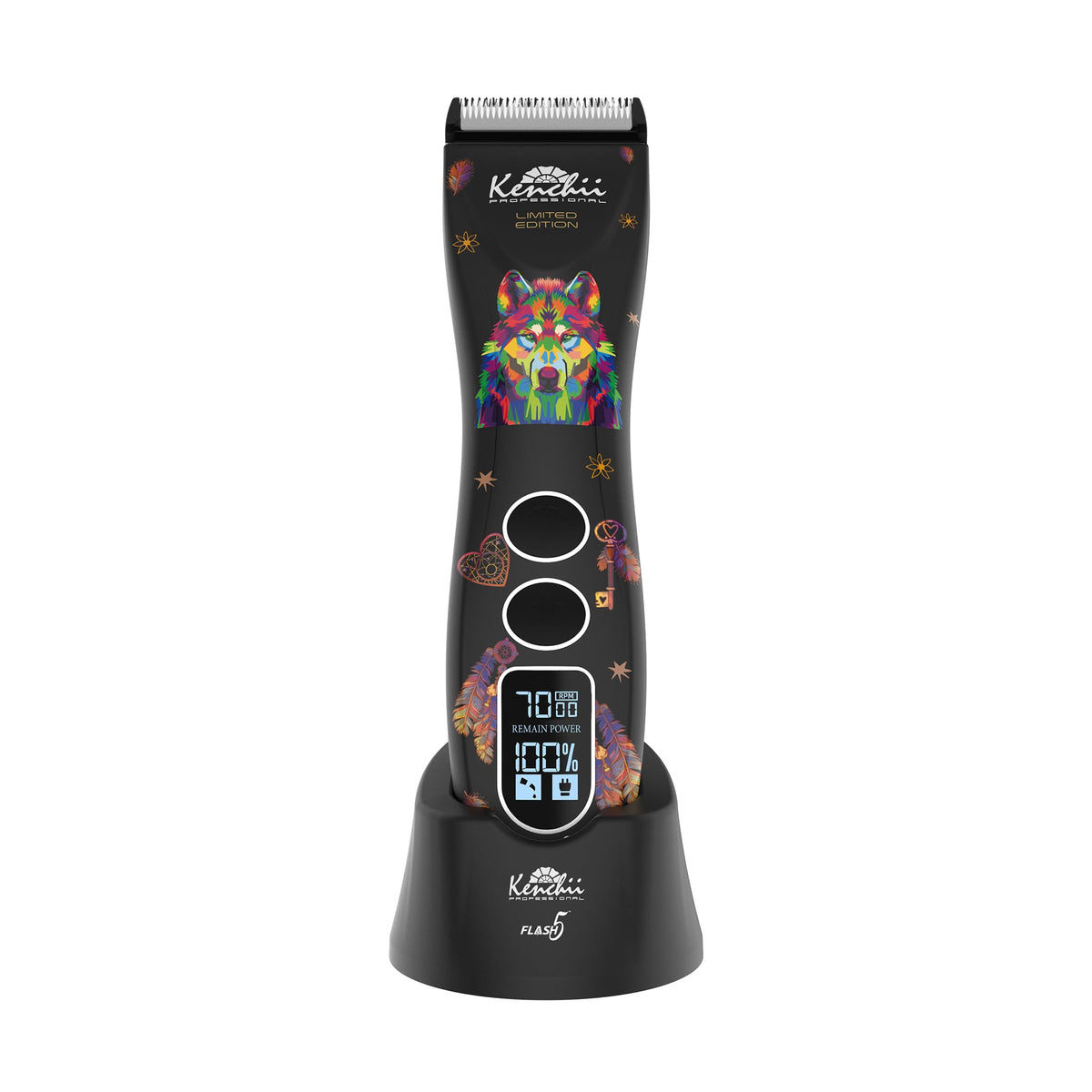 Kenchii Flash 5 Wolf Edition front view, sleek design for versatile grooming