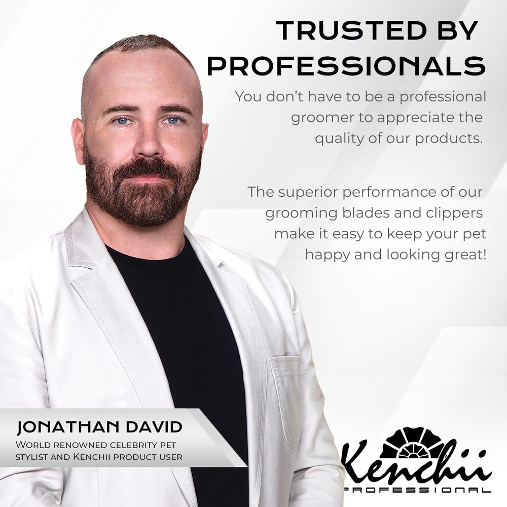 Kenchii Flash blade compatibility image emphasizes safe operating with Flash Clipper