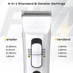 Kenchii Flash cordless design enables grooming anywhere without cords.