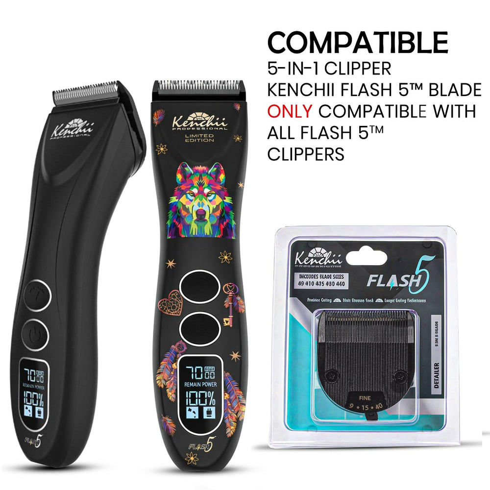 Kenchii Flash 5 blade detachable mechanism for easy cleaning and maintenance