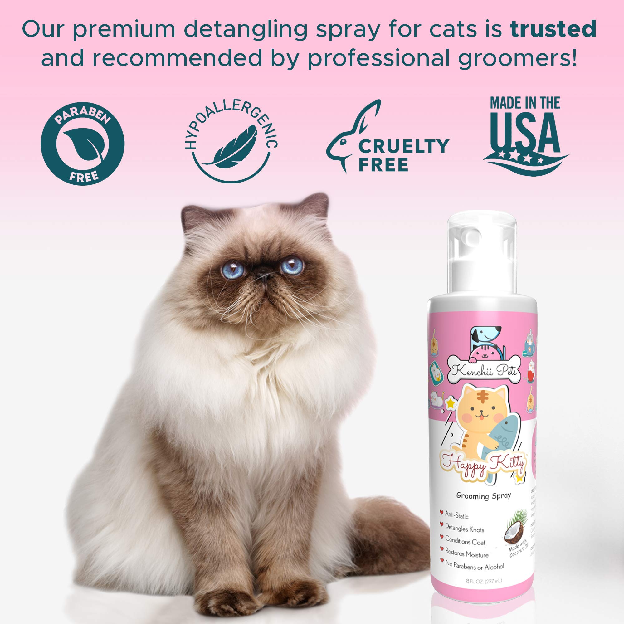Kenchii hypoallergenic coconut oil formula moisturizes and nourishes fur.