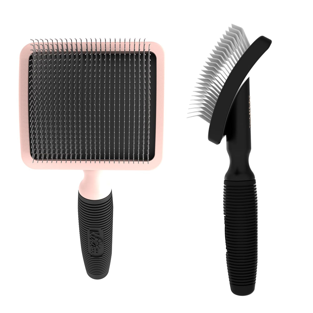 Kenchii Long Pin Slicker Brush delivers salon-quality results at home