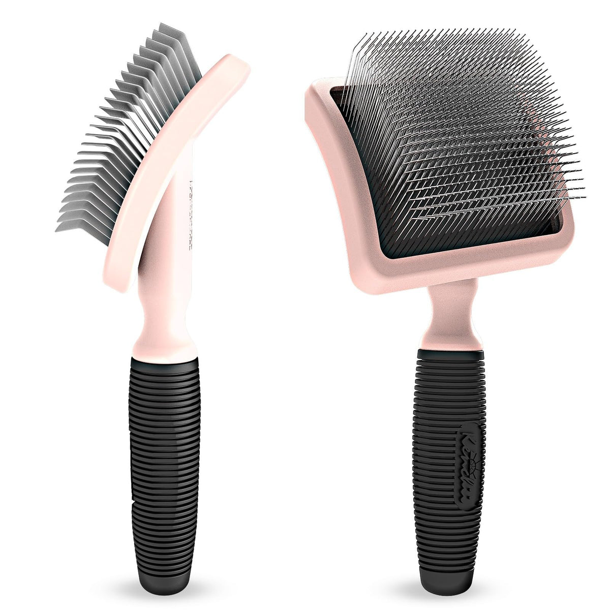 Kenchii Long Pin Slicker Brush detangles deeply with minimal pulling for dogs