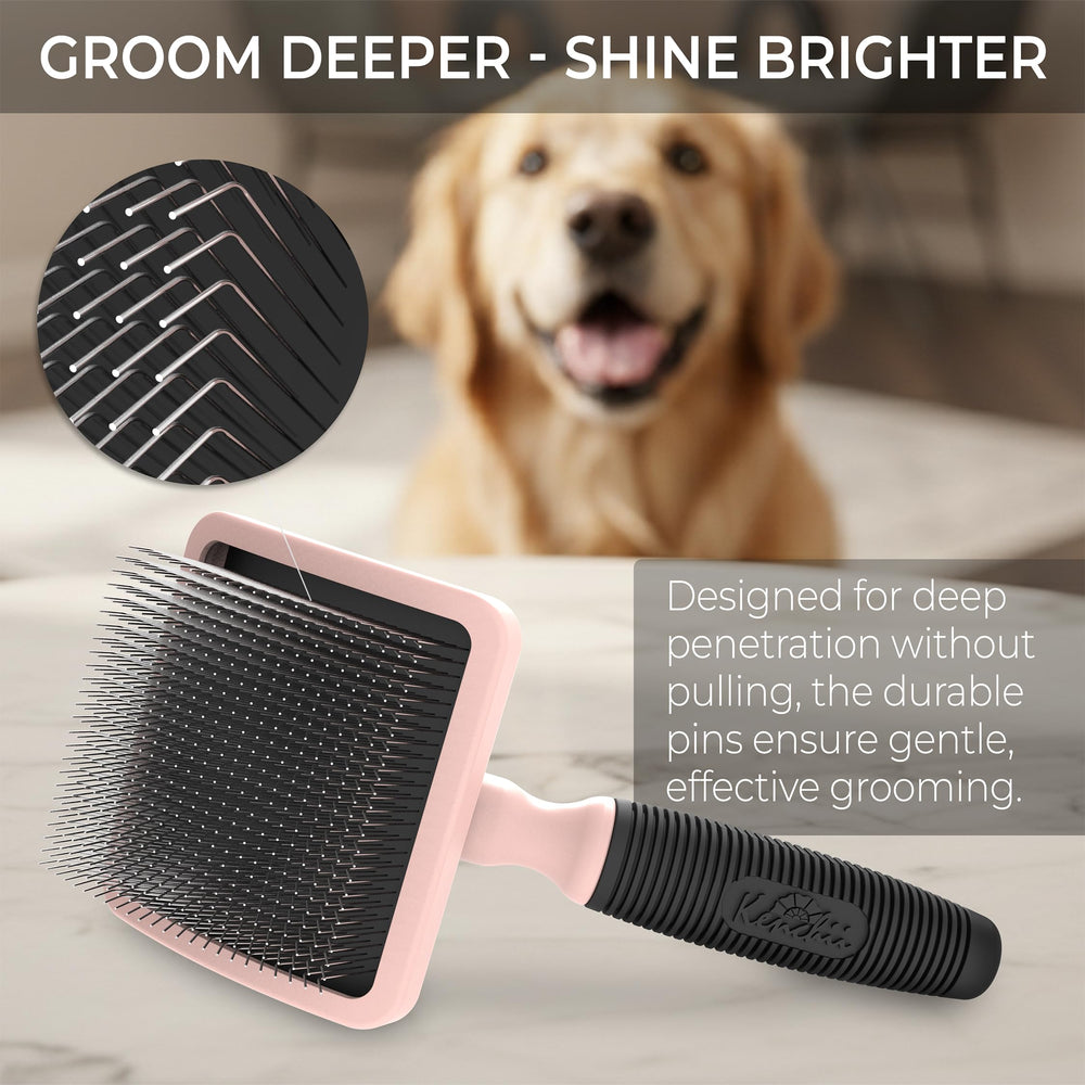 Kenchii brush designed for daily grooming of long-haired breeds