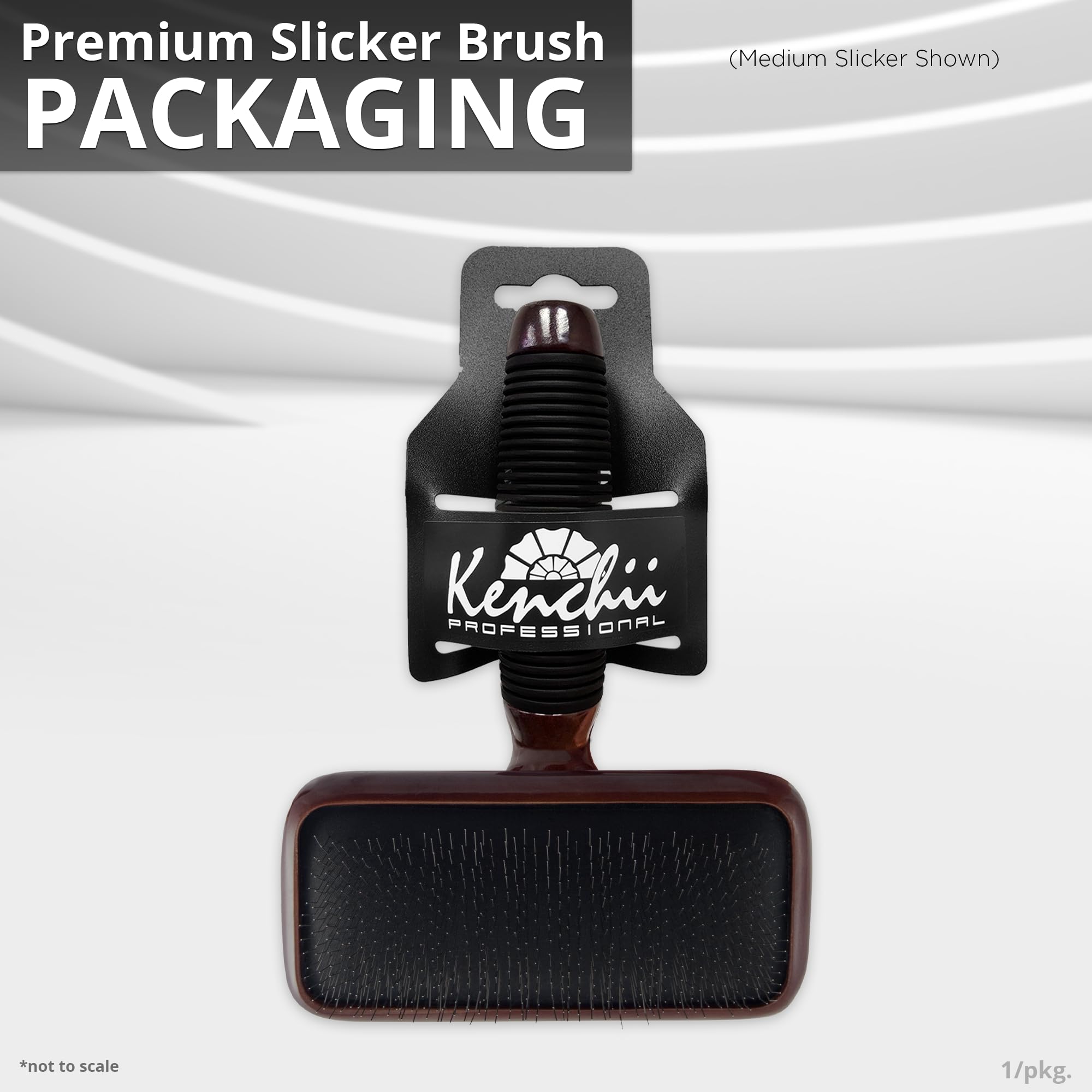 Kenchii slicker brush delivers professional results at home.