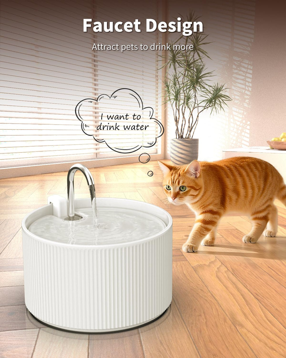 Kenepet fountain water quality demo highlights cleaner, safer water for cats.