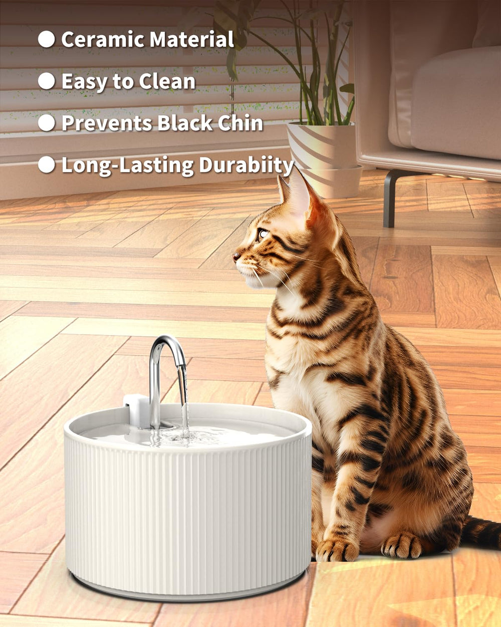 Kenepet fountain showing 360° drinking area for any angle