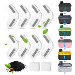 Kenida dog fountain filters pack: clean filtration with coconut carbon for clear water.