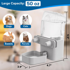 Kenond bottle outside the cage enables easy refills without disturbing pets
