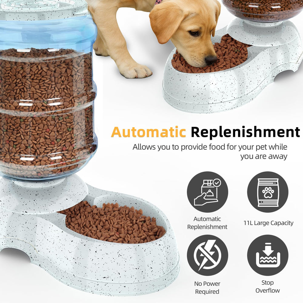 Kenond 3-gallon capacity supports extended feeding for large breeds.