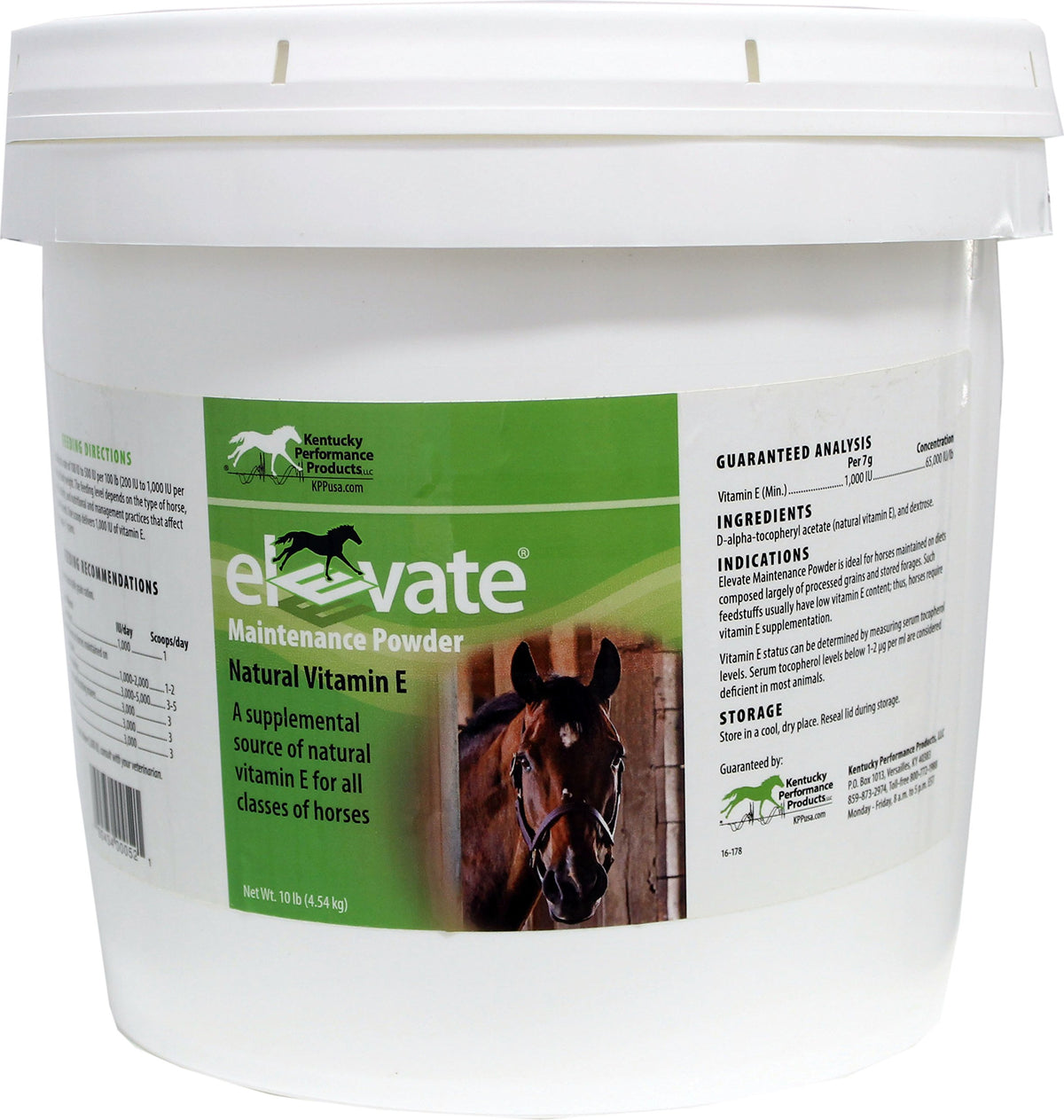 Kentucky Performance Prod Elevate Maintenance Powder bottle supports muscles and nerves in horses of all ages.