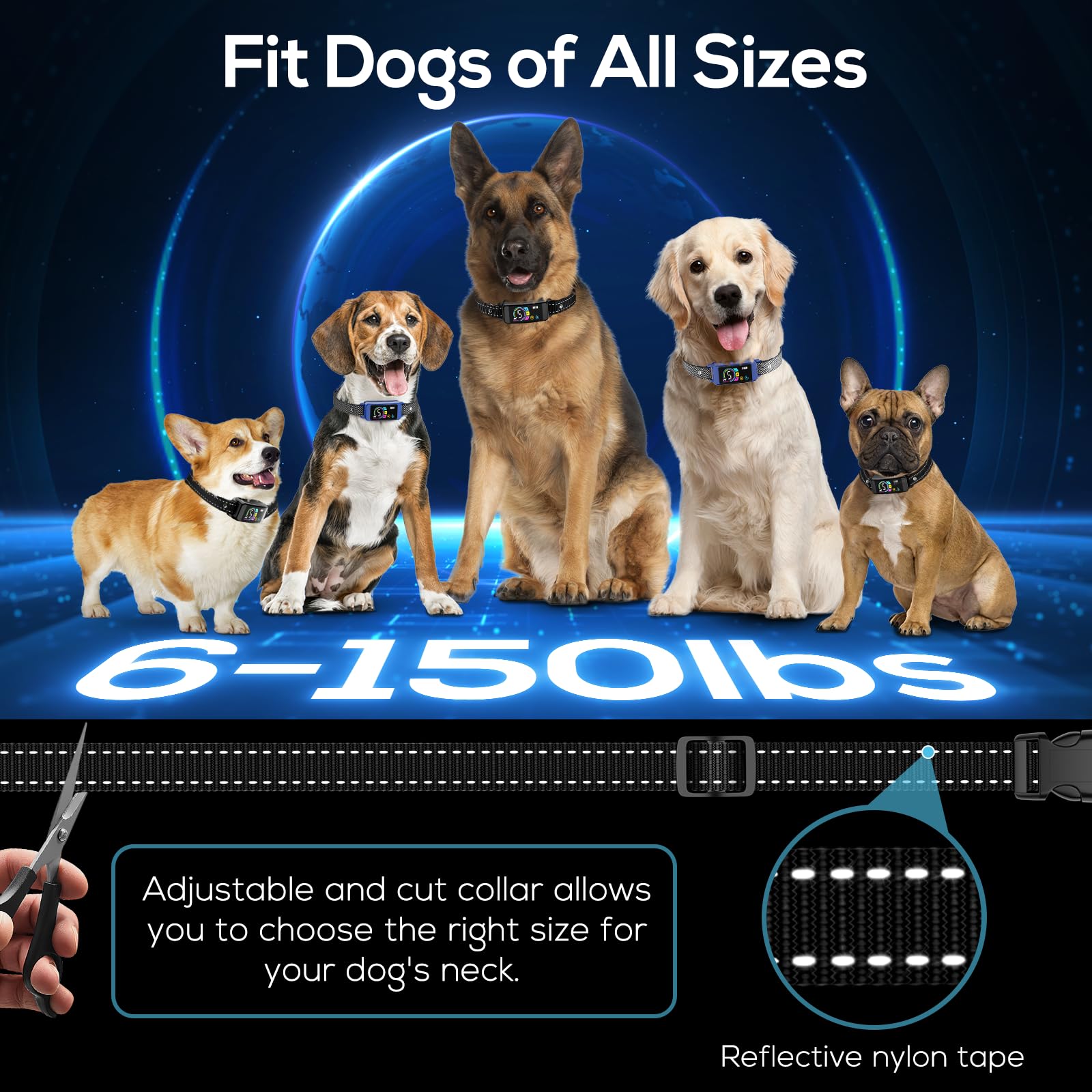 Keoge bark collar with 20-day battery life for long training sessions.