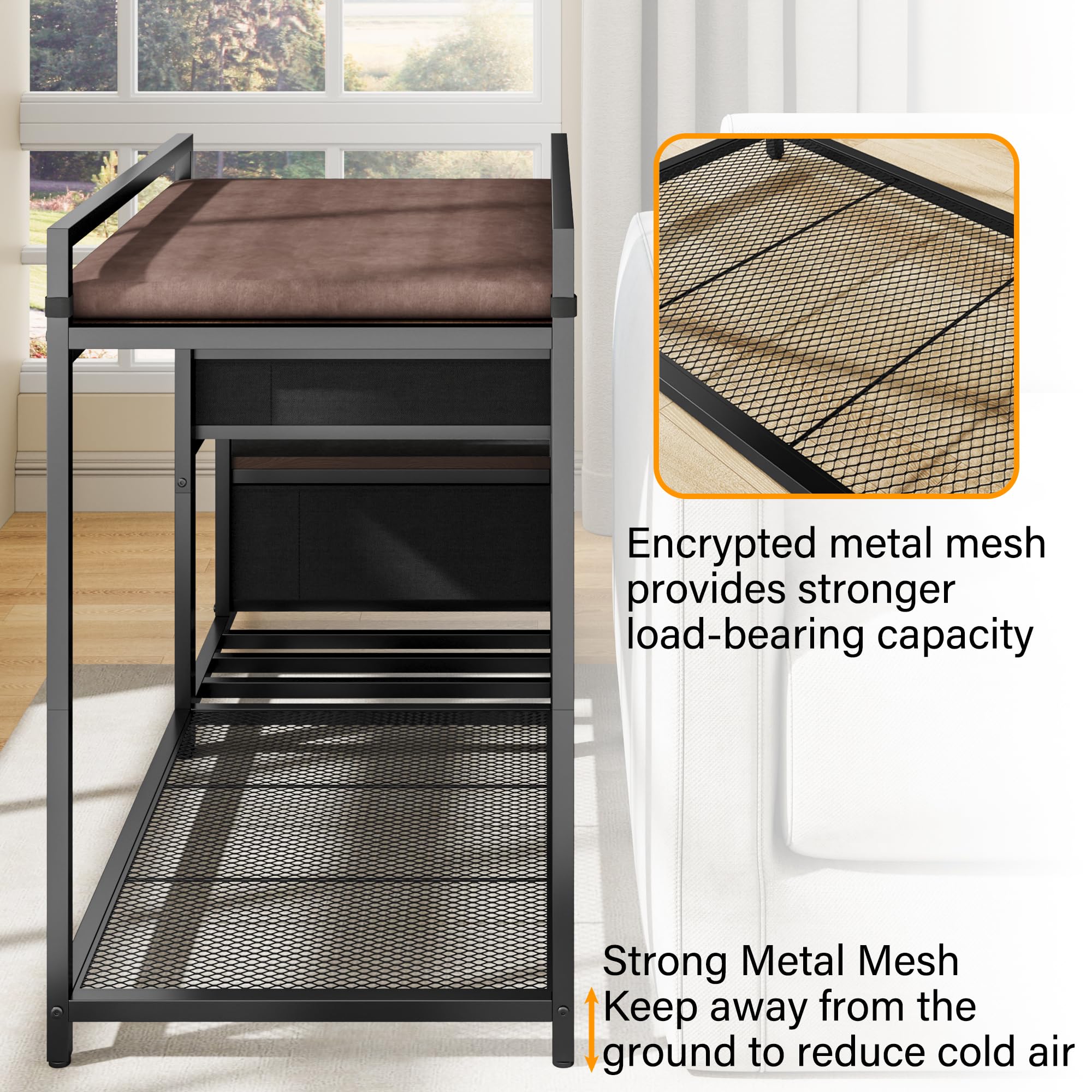 Kepptory dimensions 53.5 x 18.9 x 30 inches fit standard beds and tight spaces.