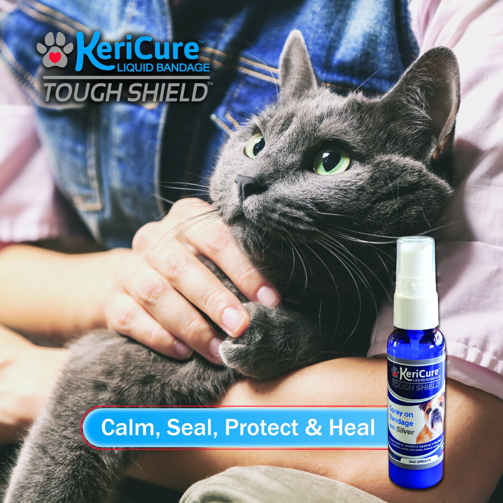 KeriCure Tough Shield forms waterproof barrier over skin.