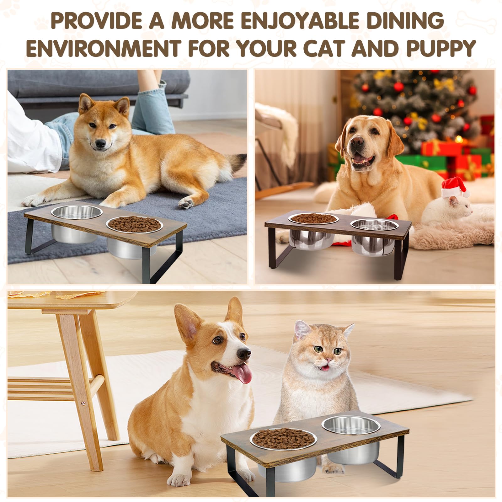 KEVIDEAWL wood stand features durable workmanship and modern styling.