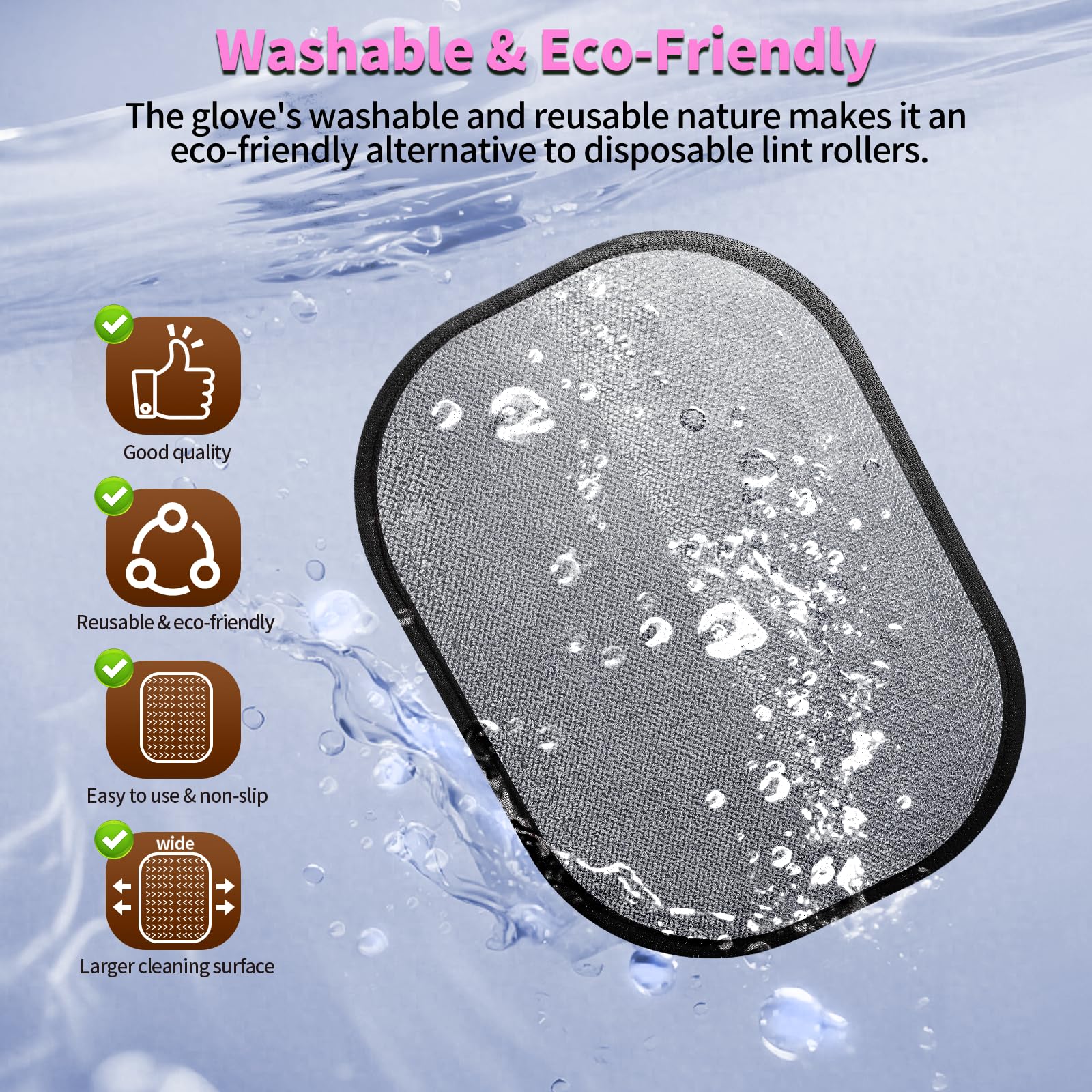 KeyHELP washable glove with rinse-friendly design for reuse