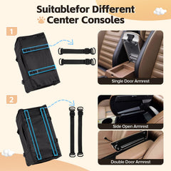 Kfonla adjustable straps attach to headrests for a snug fit.