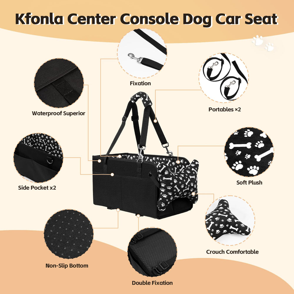 Kfonla elevated view on center console reduces travel anxiety.