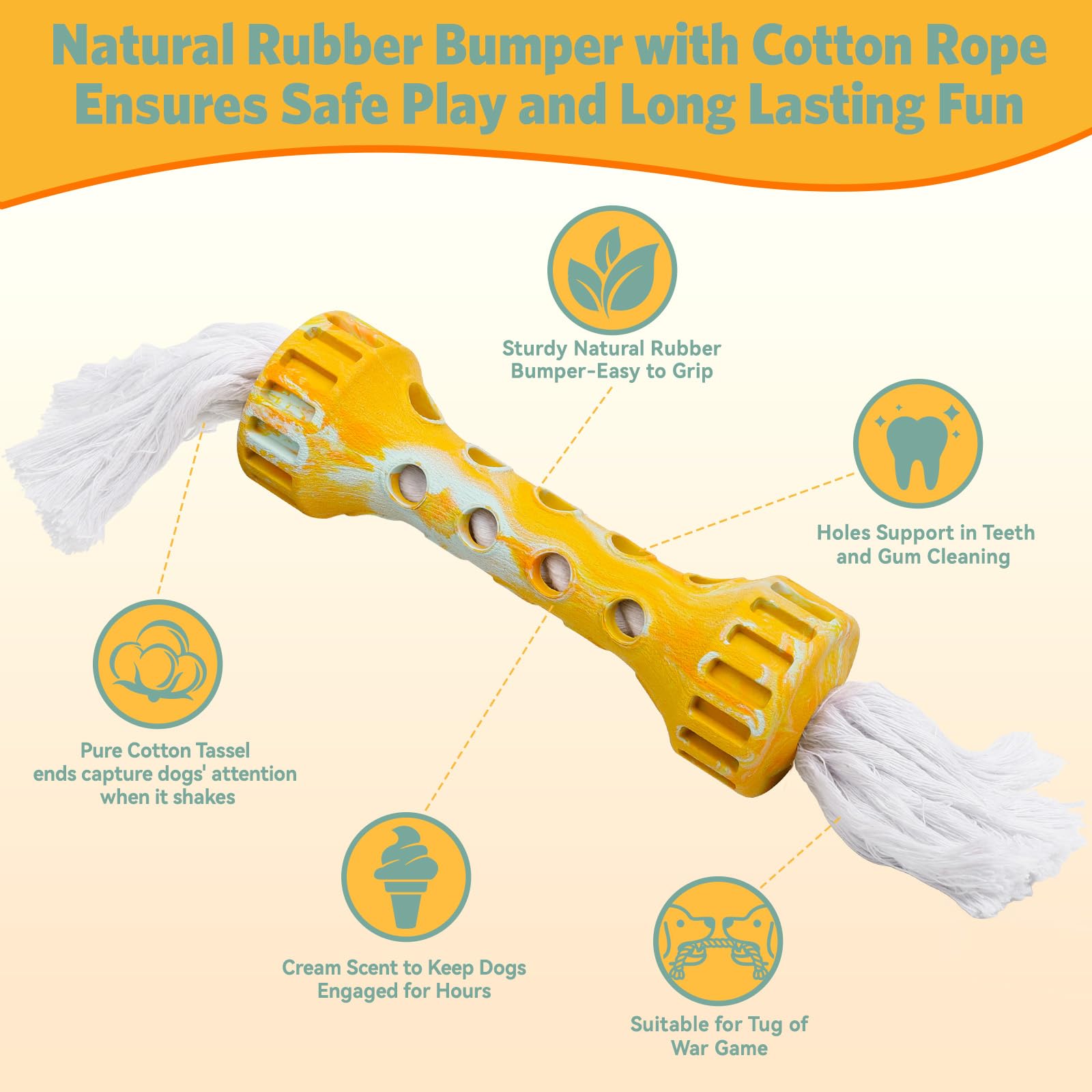 KGPERGU size-friendly toy for medium and large dogs during active games