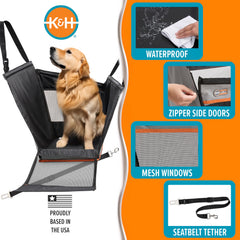 K&amp;H Buckle N Go side zippers provide easy entry for pets.