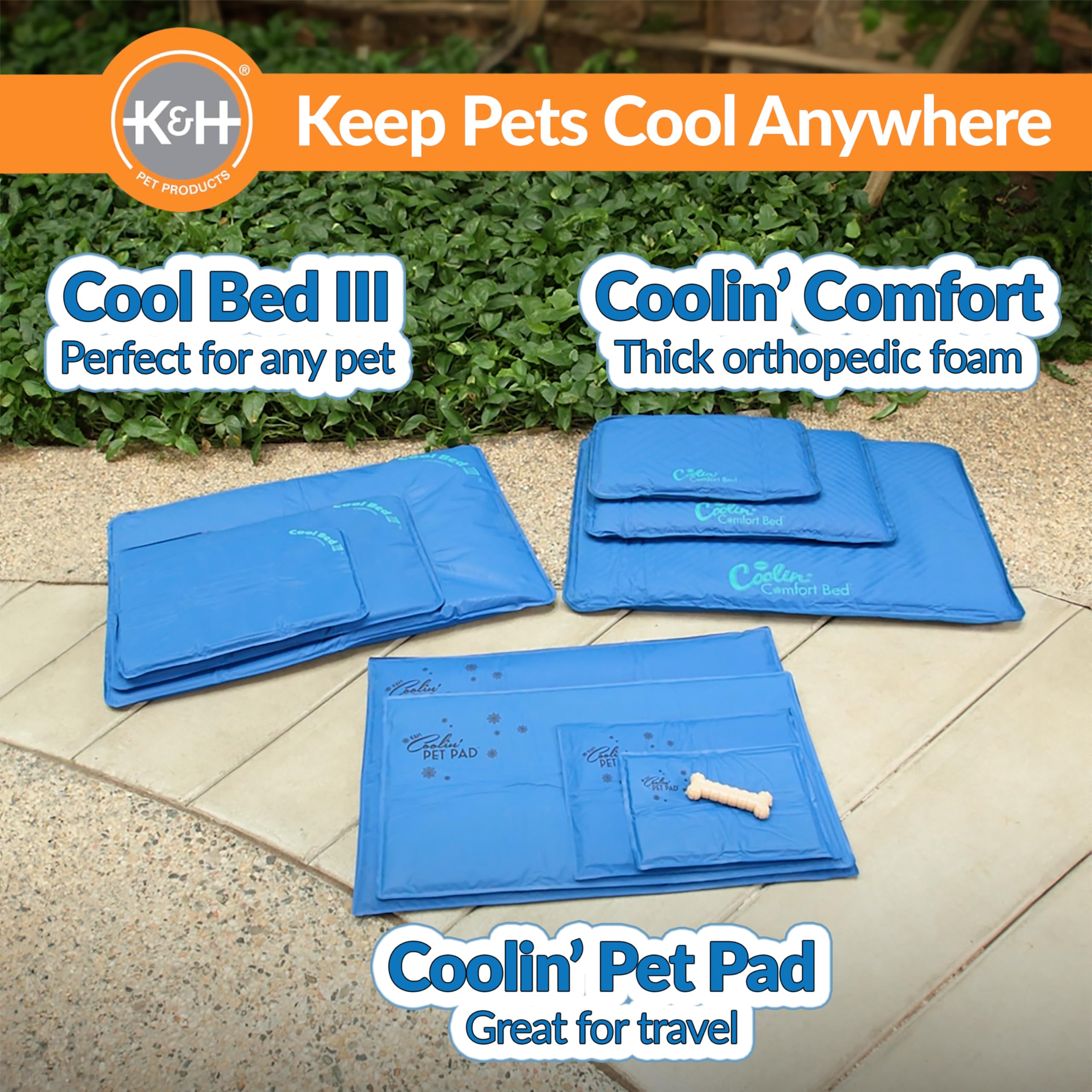 Shaded placement of K and H Cool Bed III to maximize cooling