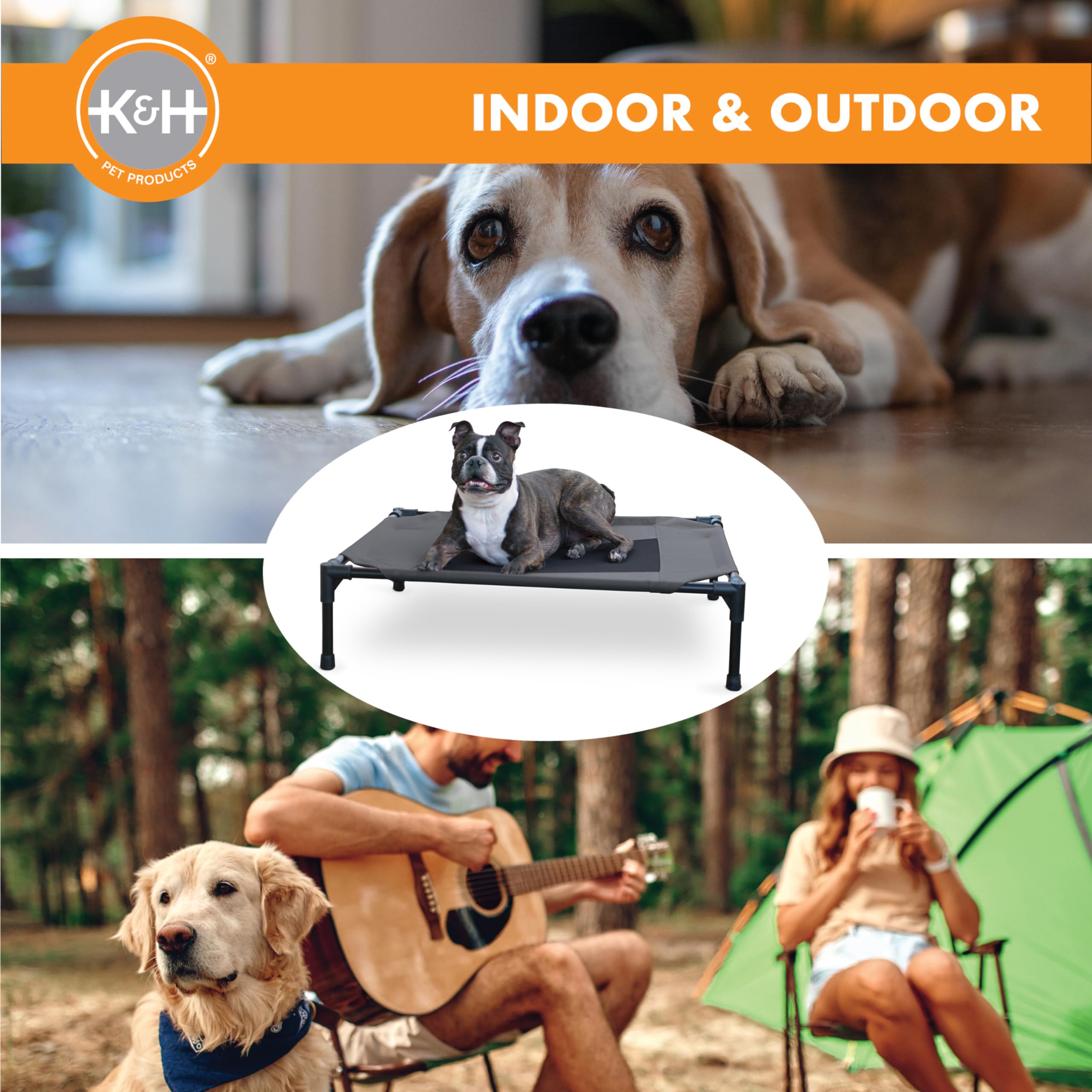 K&H Pet Cot collapsible design for easy transport and setup