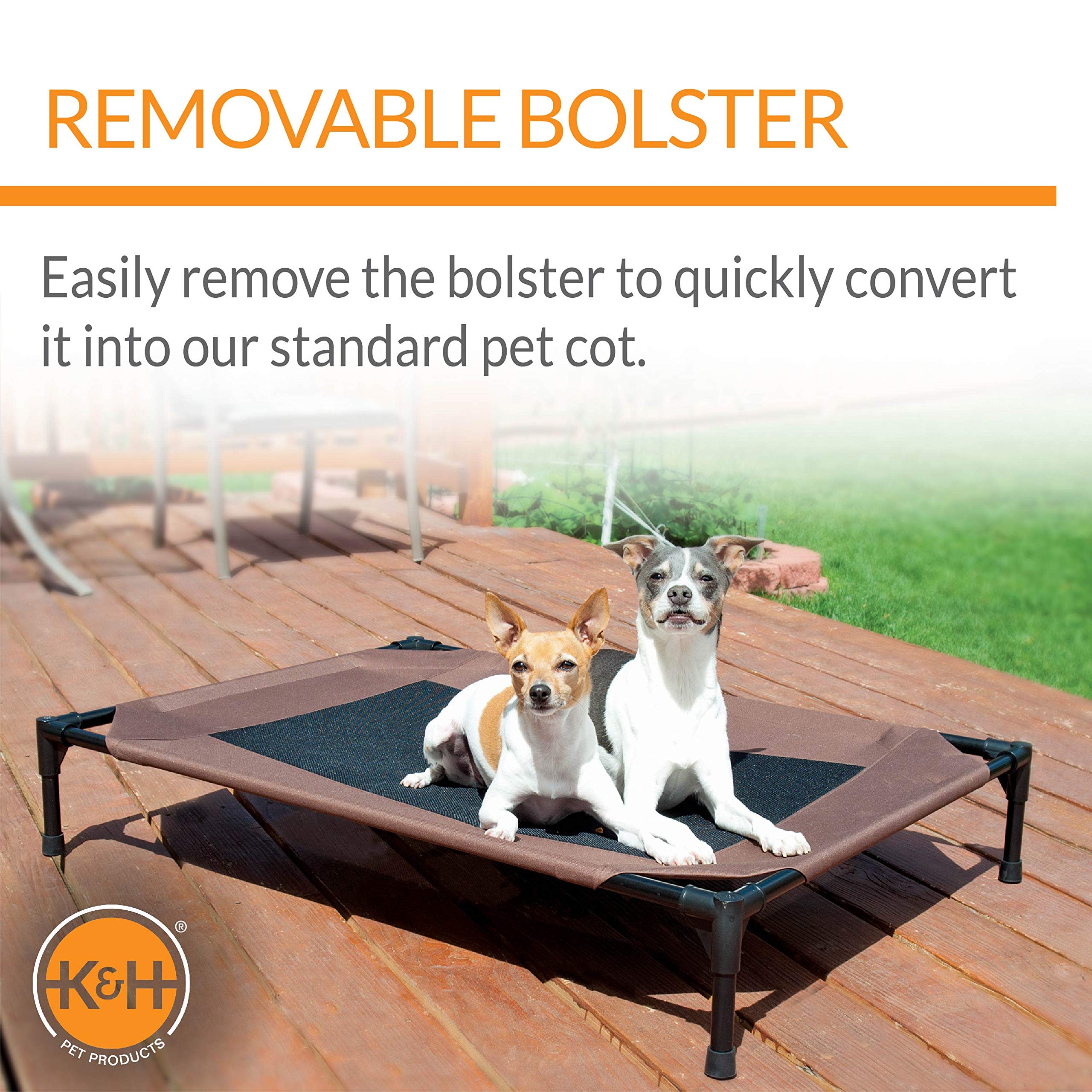 K&H Pet Cot mesh center boosts airflow to help pets stay cool.