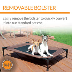 K&H Pet Cot mesh center boosts airflow to help pets stay cool.