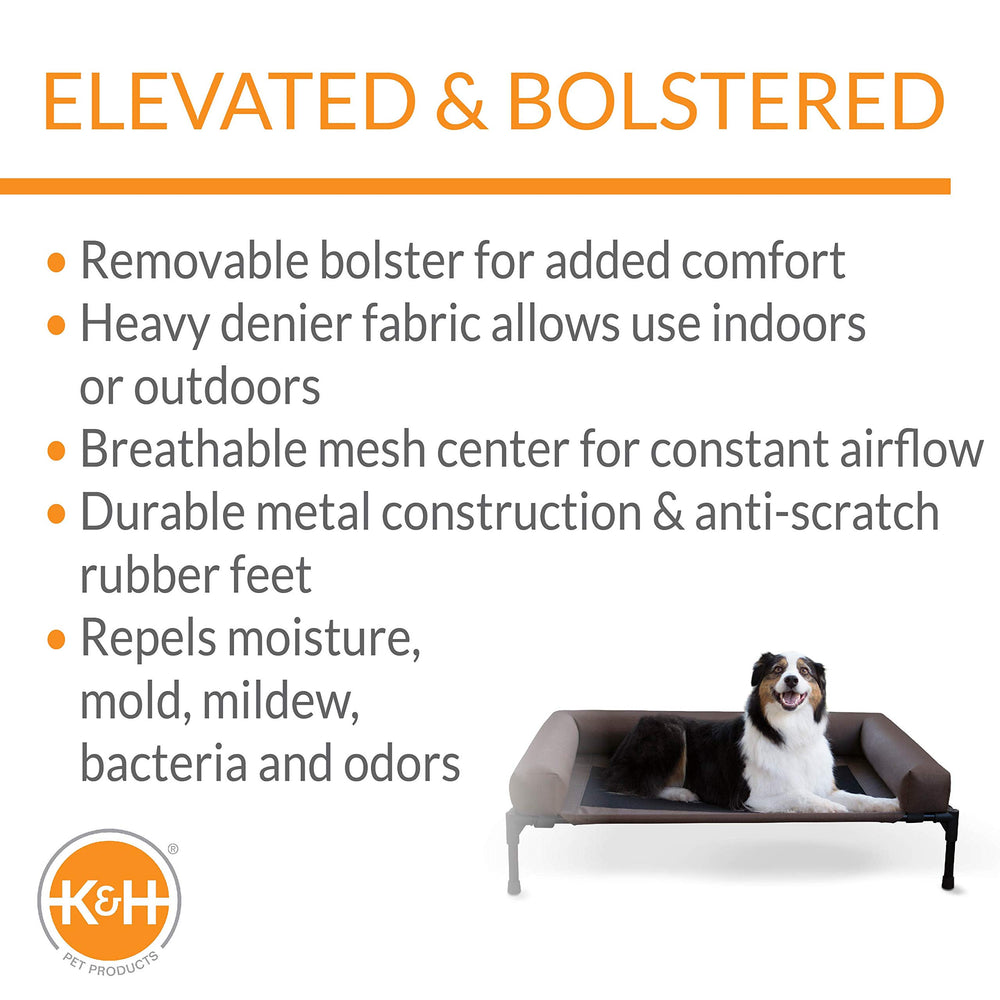 K&H Bolster Pet Cot bolster removable for quick conversion.