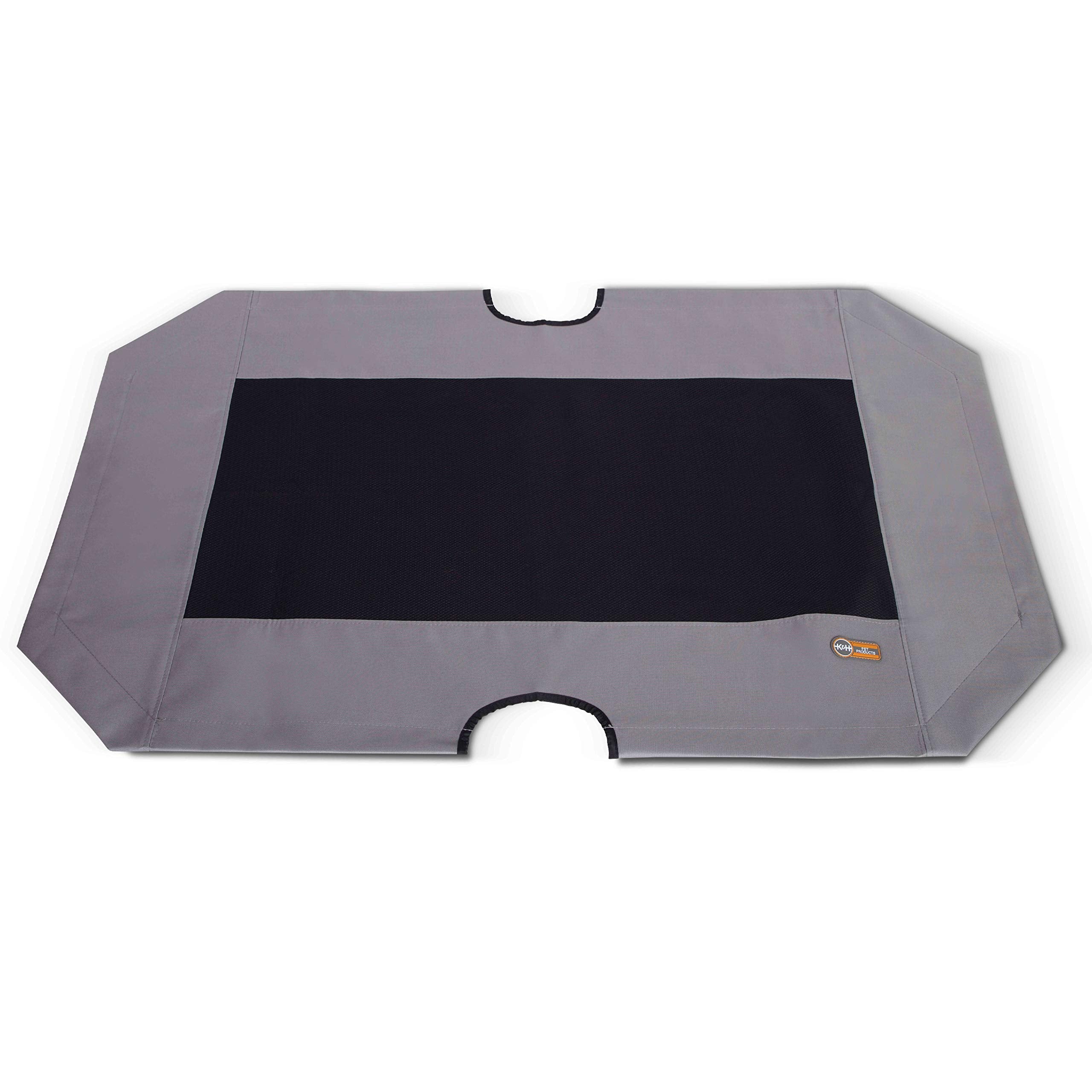 K&H Pet Cot Replacement Cover XL Gray with breathable mesh for cooling comfort.