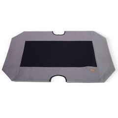 K&H Pet Cot Replacement Cover XL Gray with breathable mesh for cooling comfort.