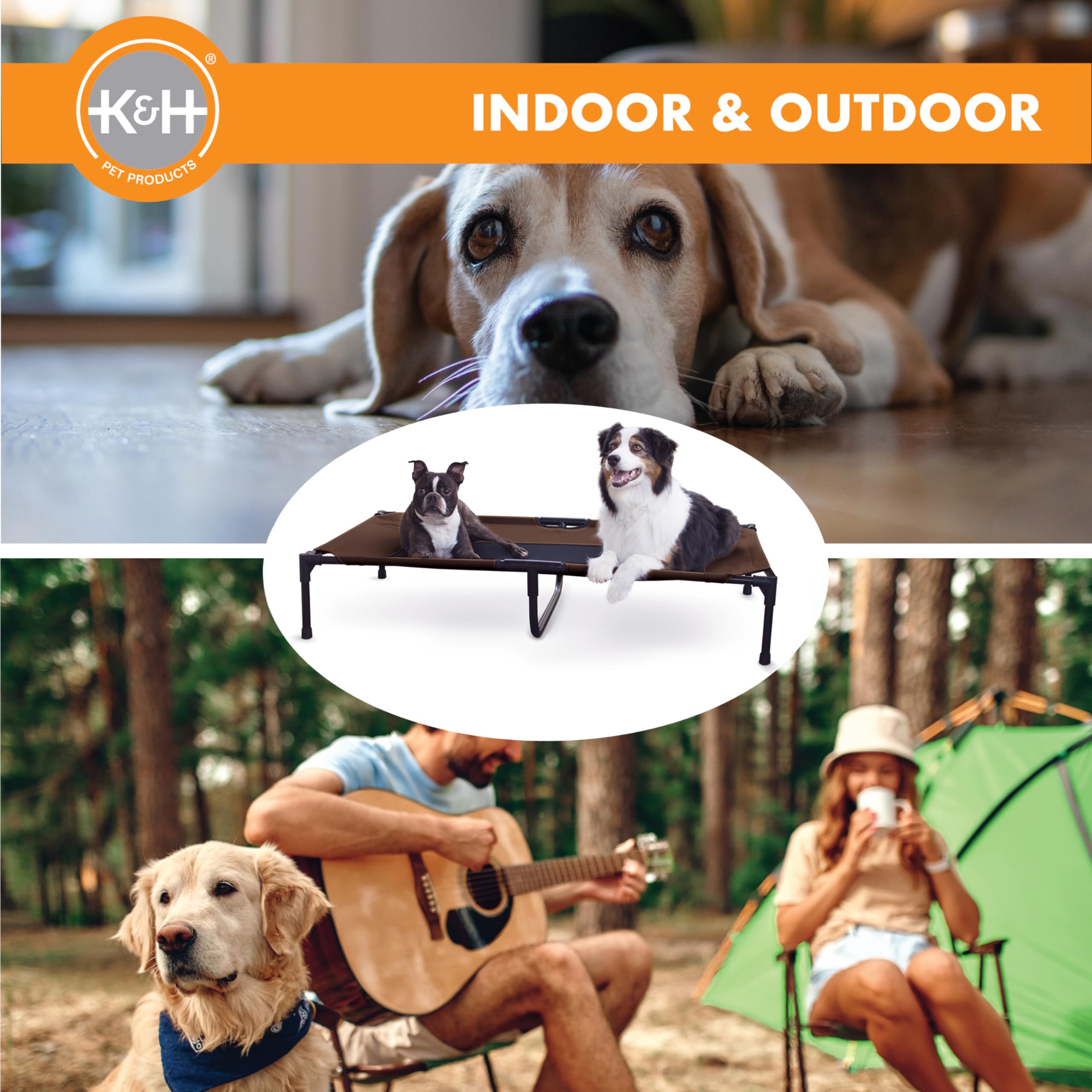 K&H cot with a strong, sturdy metal frame for large breeds.