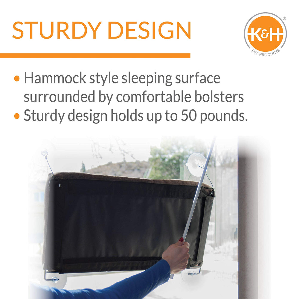 Close‑up of robust steel frame used in K&amp;H EZ Mount Bolster Window Perch