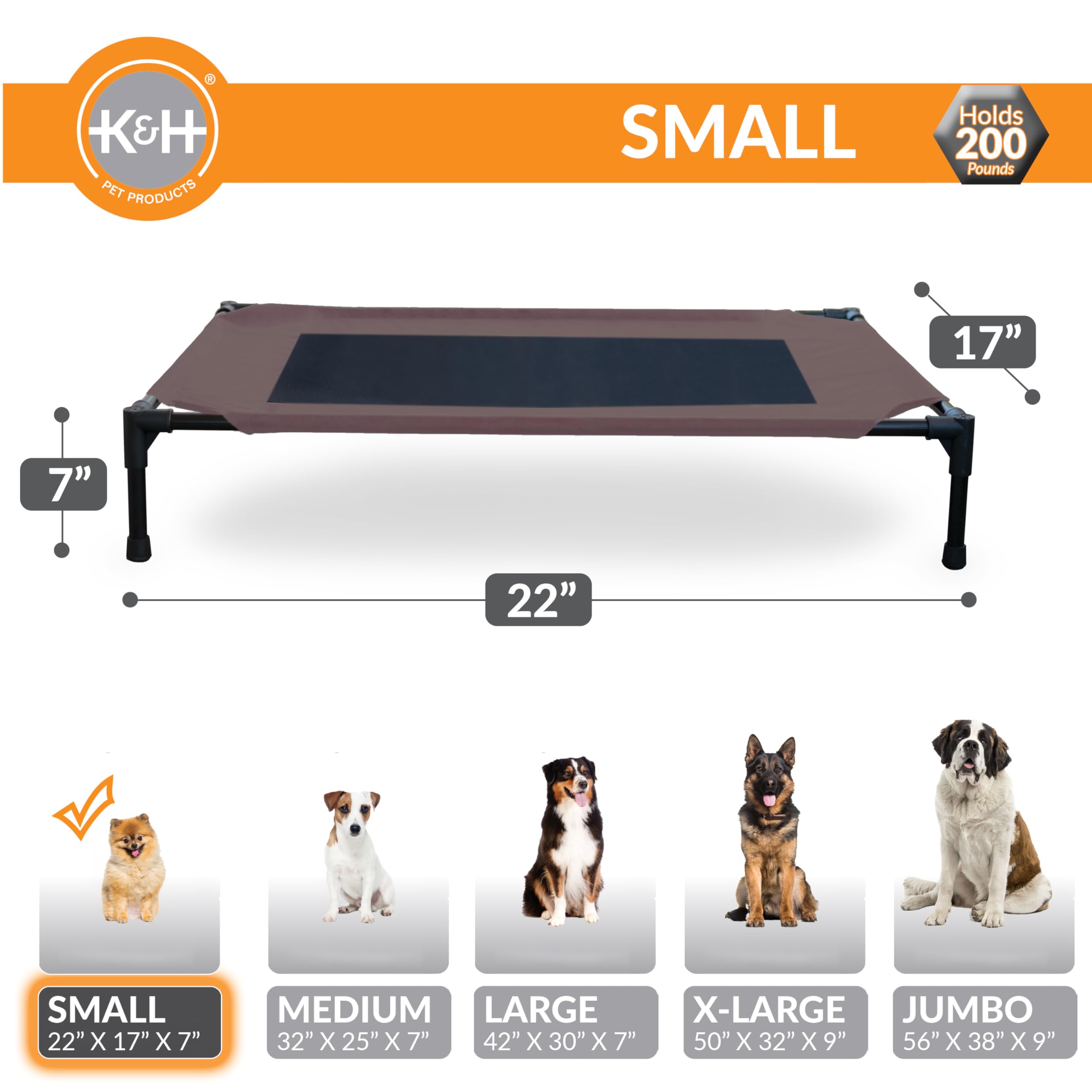 K&H Pet Products close-up of breathable mesh center for airflow and moisture relief