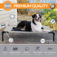 K&amp;H Pet Products cot with breathable mesh center for fast moisture wicking