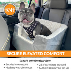 Easy installation of K&H Bucket Booster in front or back seat