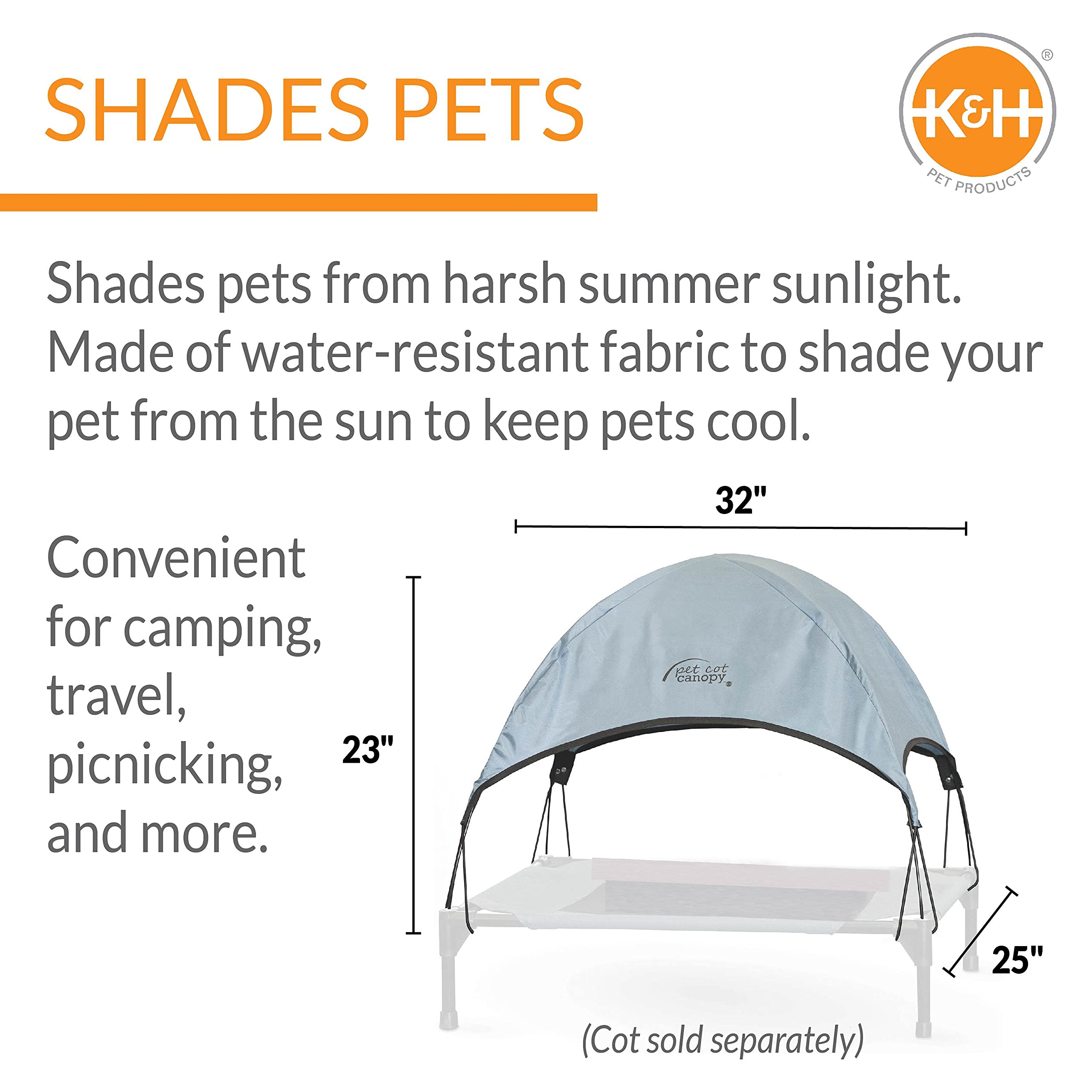 K and H Pet Products travel friendly canopy for camping or picnics