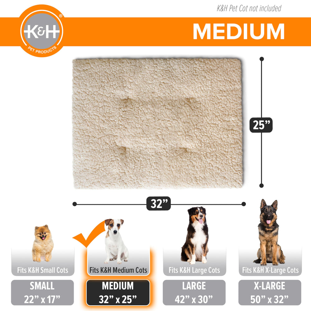 K&H Pet Products cot pad machine washable for easy care